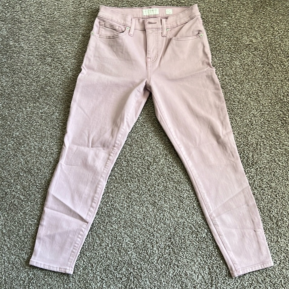 NWOT Lucky Brand Ava Mid Rise Crop Jeans - Light Pink
